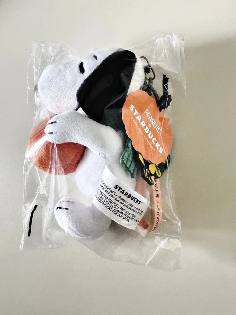 Peanuts + Starbucks Snoopy Plush Bag Charm 2026 US Release NWT